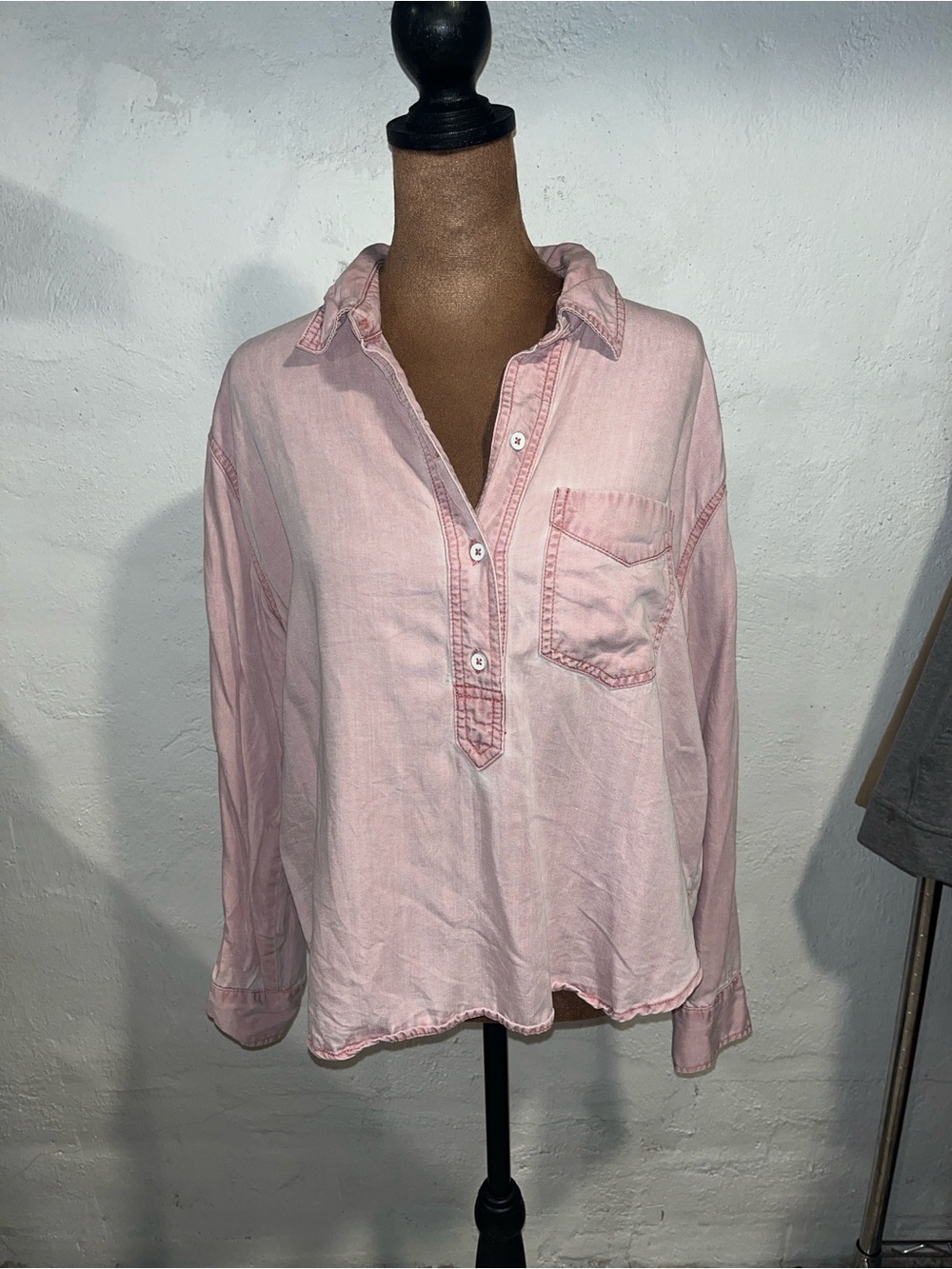 Old Navy Pink Long Sleeve Blouse